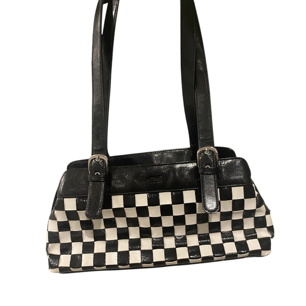 Vintage Checkered Black and White Shoulderbag